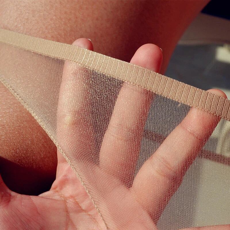 เซ็กซี่Unisex Breathableชุดชั้นในกางเกงโปร่งใสโปร่งใสต่ำเอวกางเกงตาข่ายตาข่ายBreathableเซ็กซี่ชุดชั้นใน