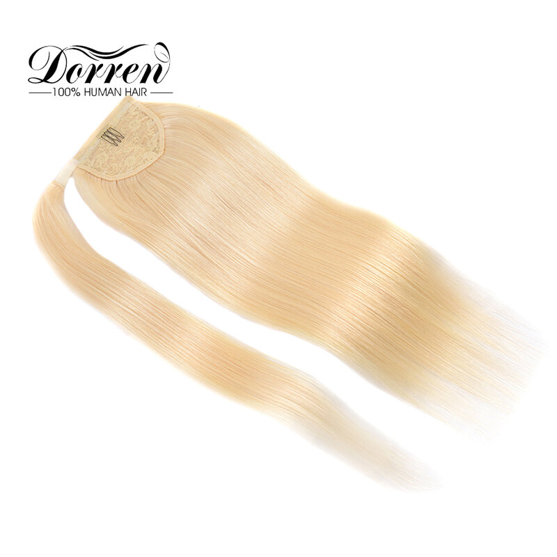 Doreen 髪ヨーロッパ機械製の Remy 100% 天然人毛ポニーテールエクステンションロングインチポニーテールヘアピース 14 に 26 100 グラム