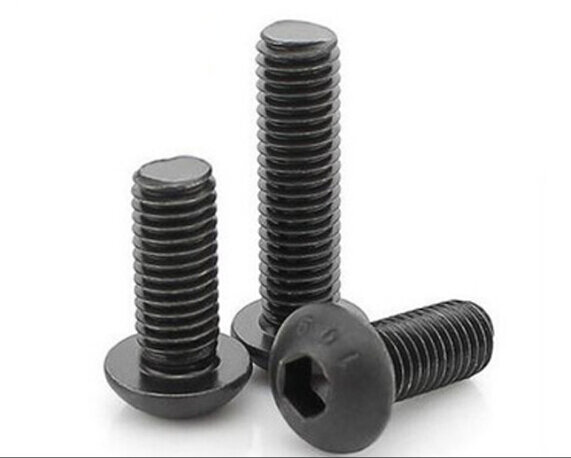 200PCS M4 series 10.9  round head hex socket screws M4*6/8/10/12-20 mm the mushroom head hex socket screws