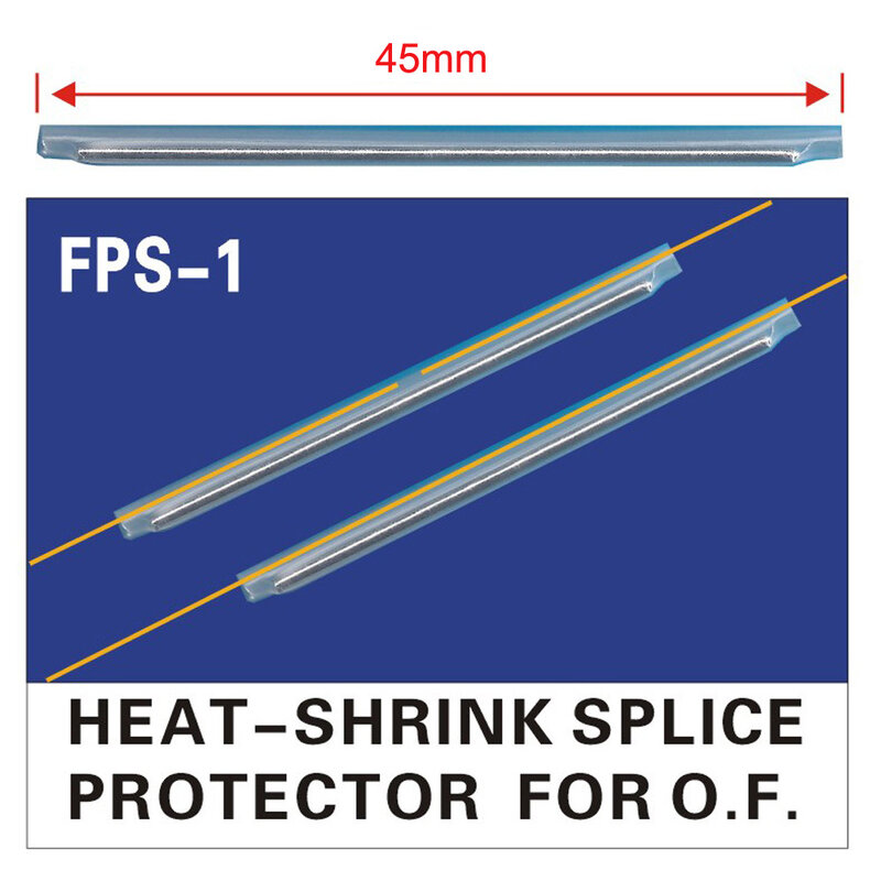 광섬유 융합 보호 스플라이스 슬리브, 열 수축 튜브, 광섬유 핫멜트 튜브, OD 2.4mm, 45mm, 2500 개