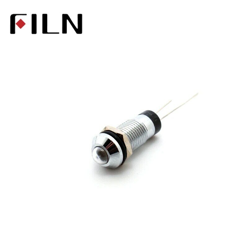 FILN FL1M-8SJ-3 metal LED indicator light 8mm red yellow blue green white 12v 110v 24v 220v with pins