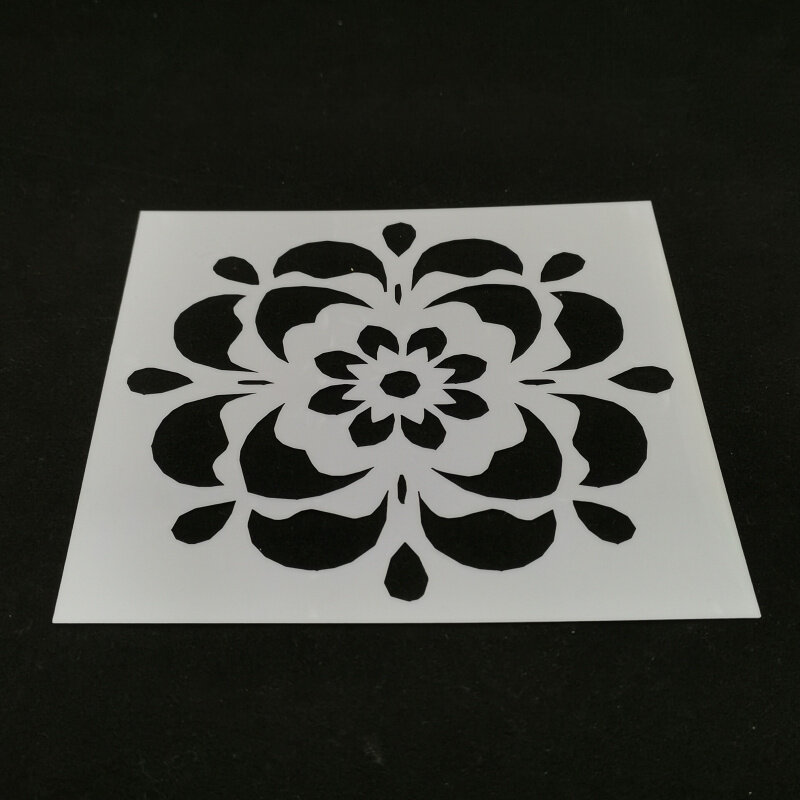 13*13 ดอกไม้ pvc Layering Stencils สำหรับ DIY Scrapbooking/อัลบั้มรูปตกแต่งลายนูน DIY กระดาษการ์ดหัตถกรรม