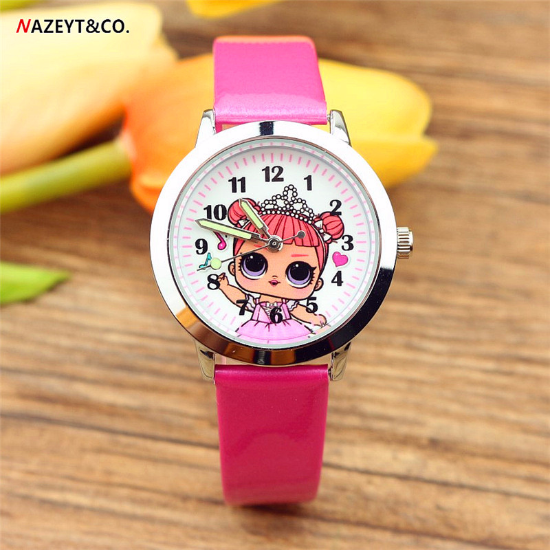 Nowy ładny zegarek dla dzieci kreskówka mała dziewczynka pas świecący zegarek na rękę dziewczyny prezent urodzinowy