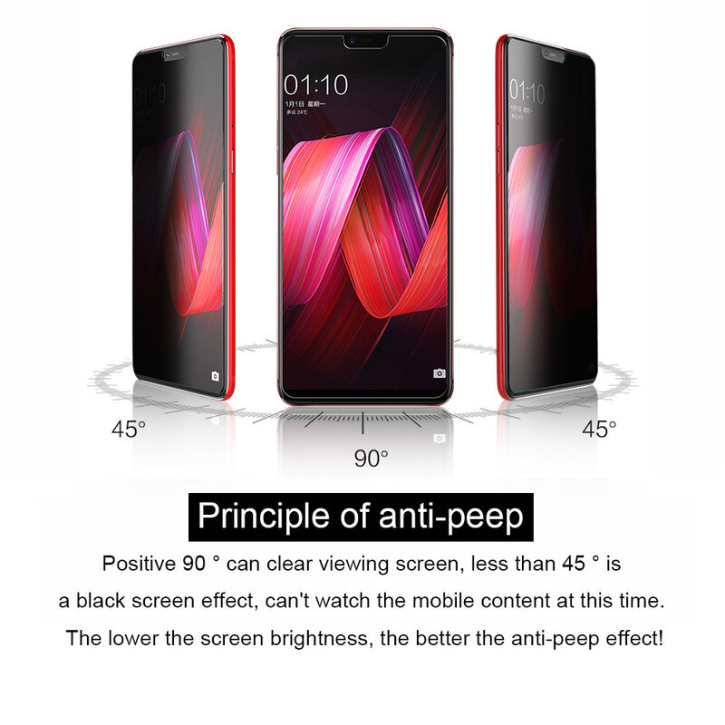 9H Full Lem Penutup Privasi Tempered Glass untuk Xiaomi Mi Bermain Anti Peeping Pelindung Layar untuk Xiaomi Bermain Pelindung kaca Film