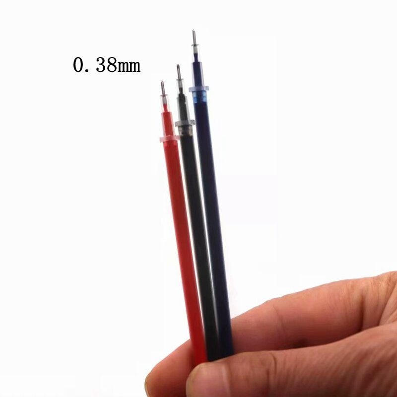 Recambio de bolígrafo de Gel, varilla de punta de aguja de 0,38mm, negro, azul y rojo, suministros para exámenes escolares y de oficina, 20 unidades por lote