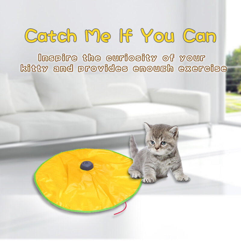 Zabawka dla kota interaktywna elektryczna siłownia zabawki kot zagraj w płytkę pod przykrywką tkanina poruszająca się mysz koty Meow zagraj w Kitty Funny jak widać w telewizji