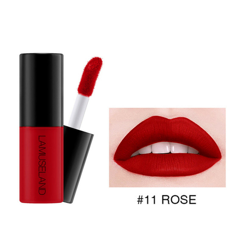 3.5g mat rouge à lèvres ensemble 12 couleurs liquide rouge à lèvres teinte mat velours 24h longue durée antiadhésif tasse lèvre maquillage 2018 TSLM2