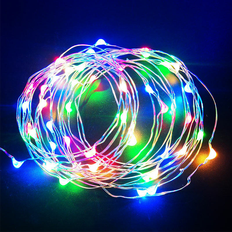Silber Draht LED String lichter 2M 3M 5M 10M Wasserdicht Urlaub beleuchtung Für Fee Weihnachten Baum haloween Hochzeit Party Decor
