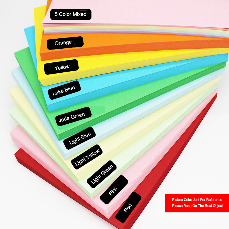 Papel de cartón de colores para manualidades, cartulina A4 para niños, 120g, 160g, 180g, 230g