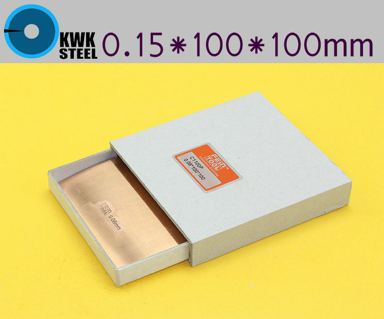 Copper Strips 0.15mm * 100mm *100mm Pure Cu Sheet  Plate High Precision 10pc Pure Copper Made in Germany