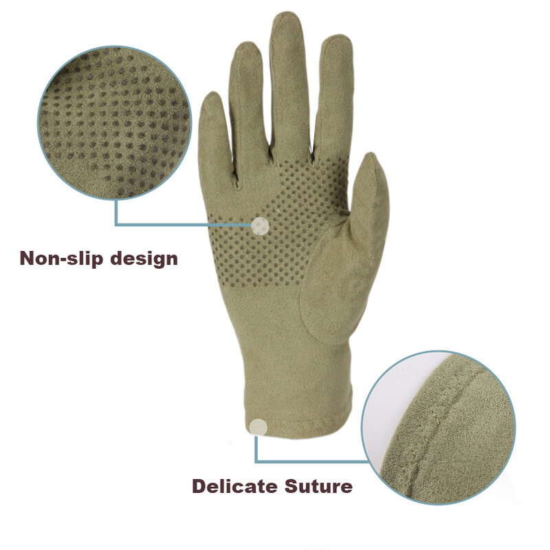 Nowe zamszowe rękawice chroniące przed słońcem mężczyźni i kobiety lato cienki przekrój antypoślizgowe jazdy, pochłaniająca pot, rękawice ekran dotykowy SZ008W-5