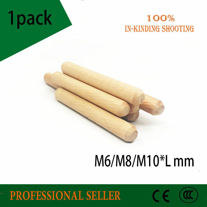 Furniture Fitting M6/M8/M10*L mm Wooden Dowel Cabinet Drawer Round Fluted Wood Craft Dowel Pins Rods Set  wooden dowel pin