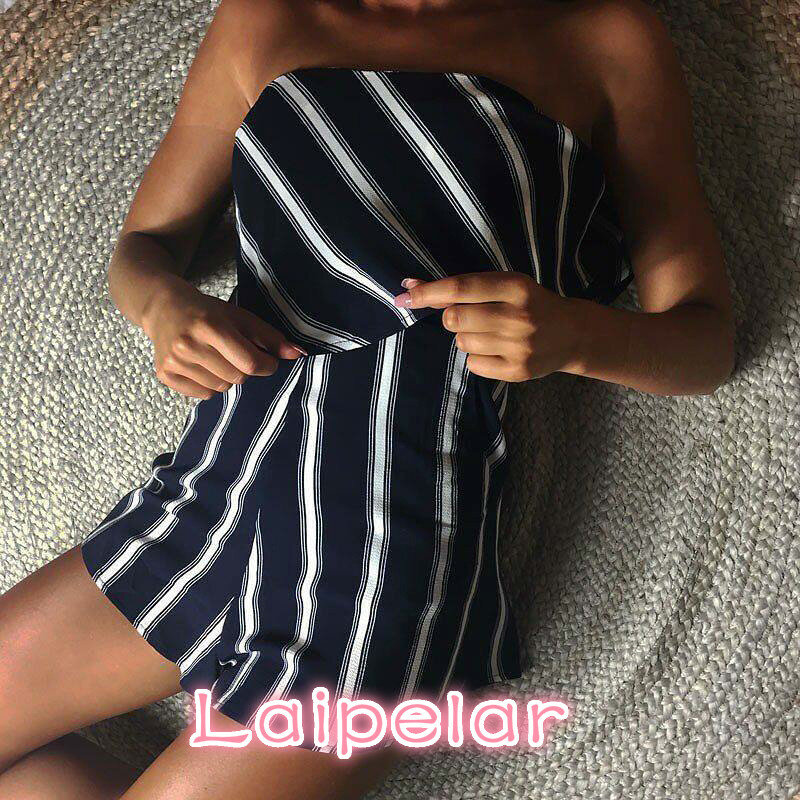 Laipelar ใหม่ผู้หญิงโบฮีเมียสั้น Jumpsuit ฤดูร้อนเซ็กซี่ปิดไหล่ Playsuit Elegant Lotus Leaf EDGE Romper