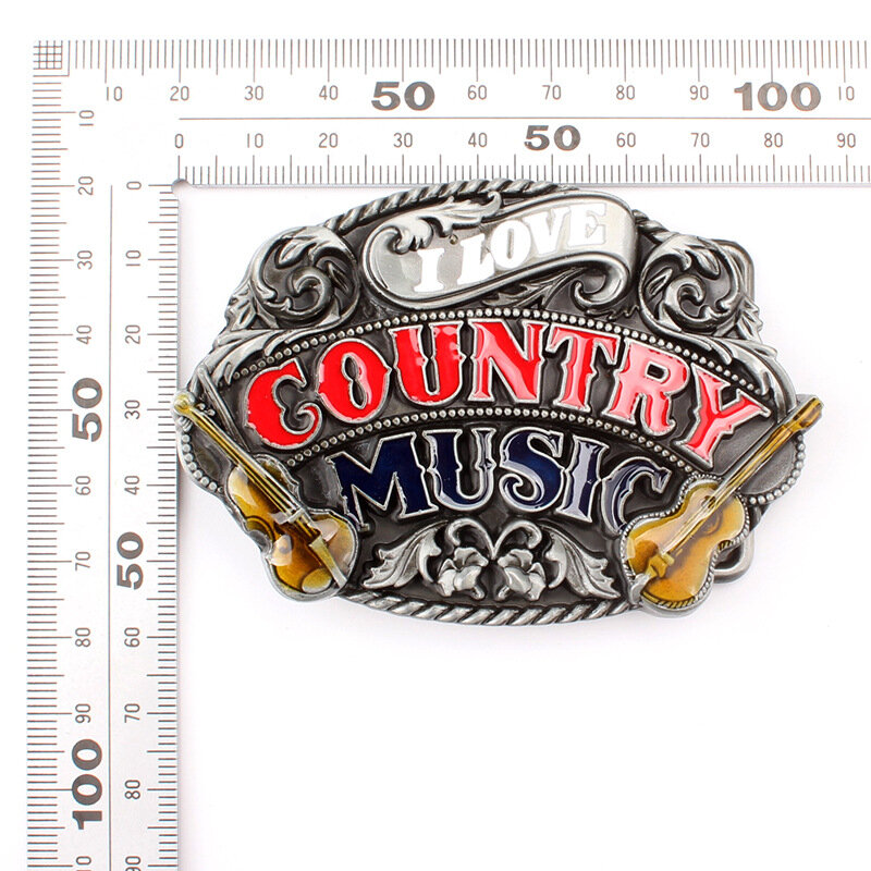 Fibbia per cintura musicale Country fibbia liscia moda e personalità