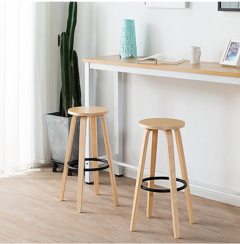 Holz runde hohe barhocker hause bar stühle kaffee handy hocker barhocker