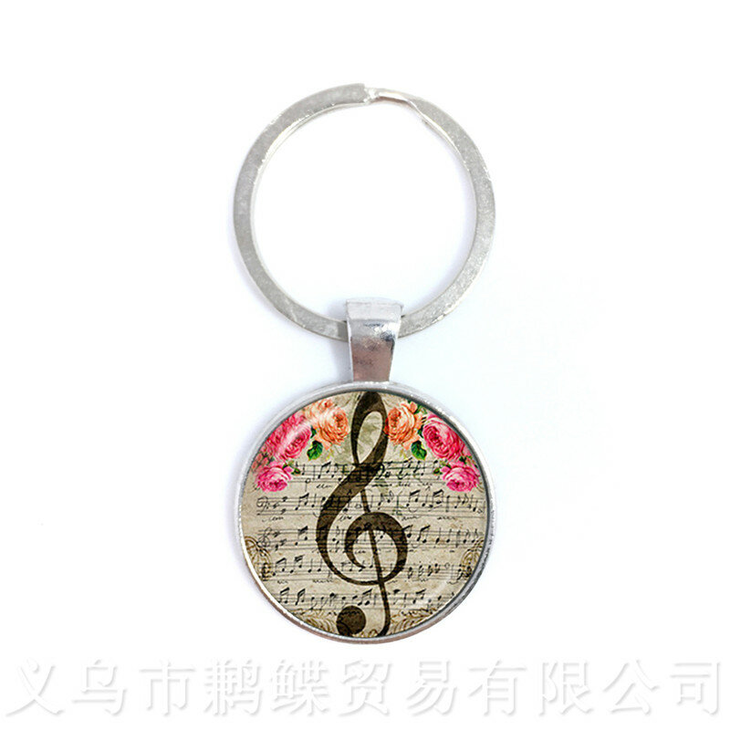 Porte-clés créatif en verre pour homme et femme, 25mm, pendentif, mode, souvenir, cadeau de fête des enseignants