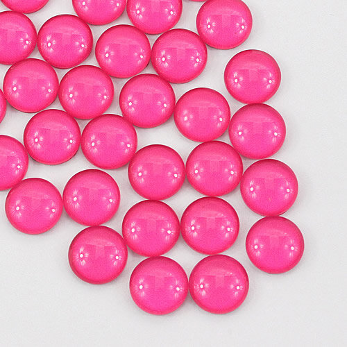 12mm Random Mixed Colorful Round Glass Cabochon Flatback Photo Base Tray Blank DIY Making Accessories In pairs 50pcs K02796