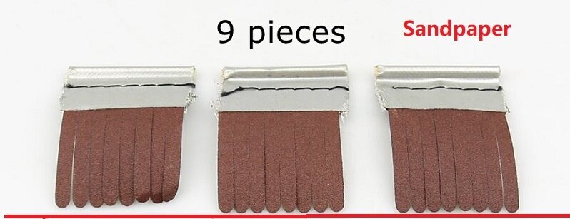 New 9pcs Brush parts Sisal Abrasive, Sandpaper , Nylon Abrasive for Wood Primer sanding