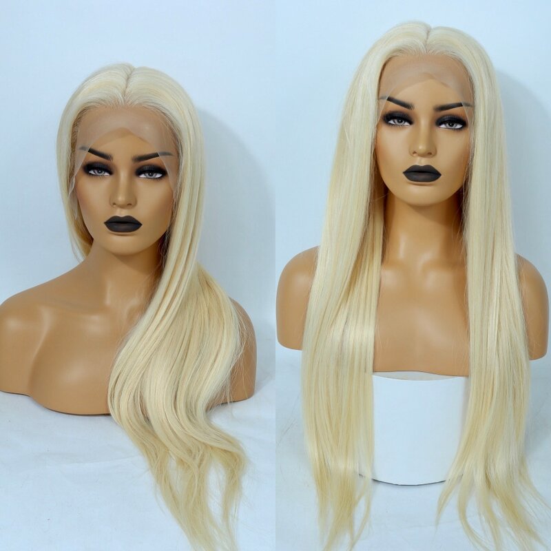 QueenKing/европейские волосы Remy 180% плотности, фронтальные кружевные волосы, блонд 613, шелковистые прямые волосы для женщин, бесплатная доставка