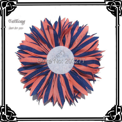 Gratis pengiriman!! 24 pcs/lot DIY 6 warna stripe kain bunga mix order