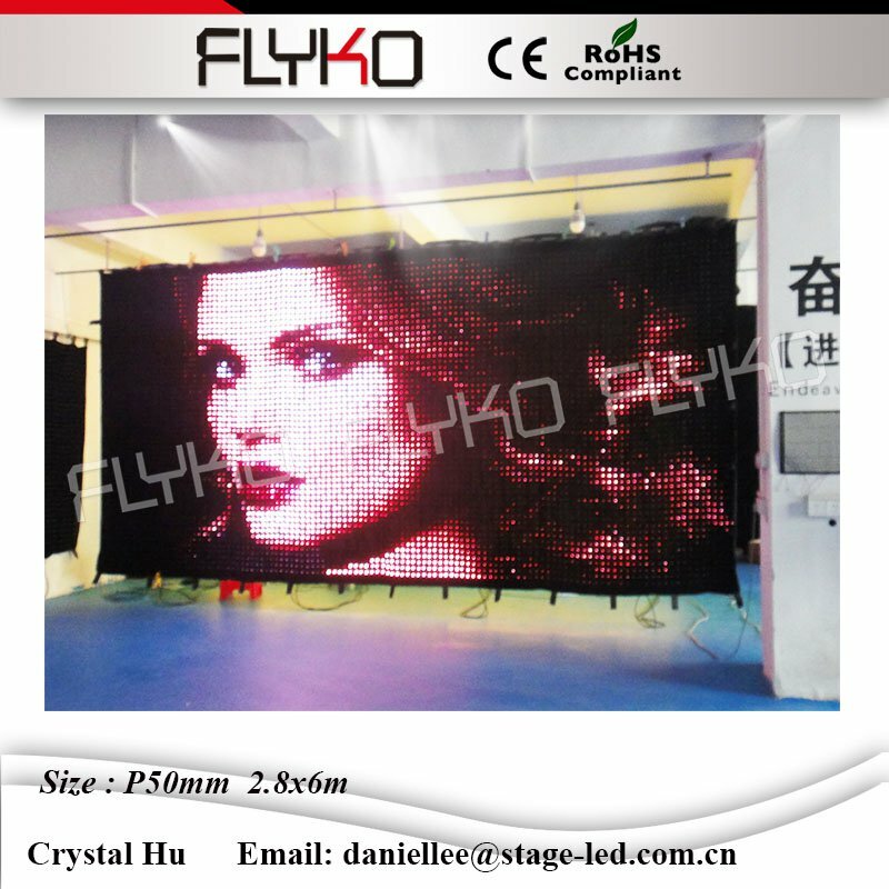 Led edit software Flyko led light black backdrop  P50mm 2.8x6m
