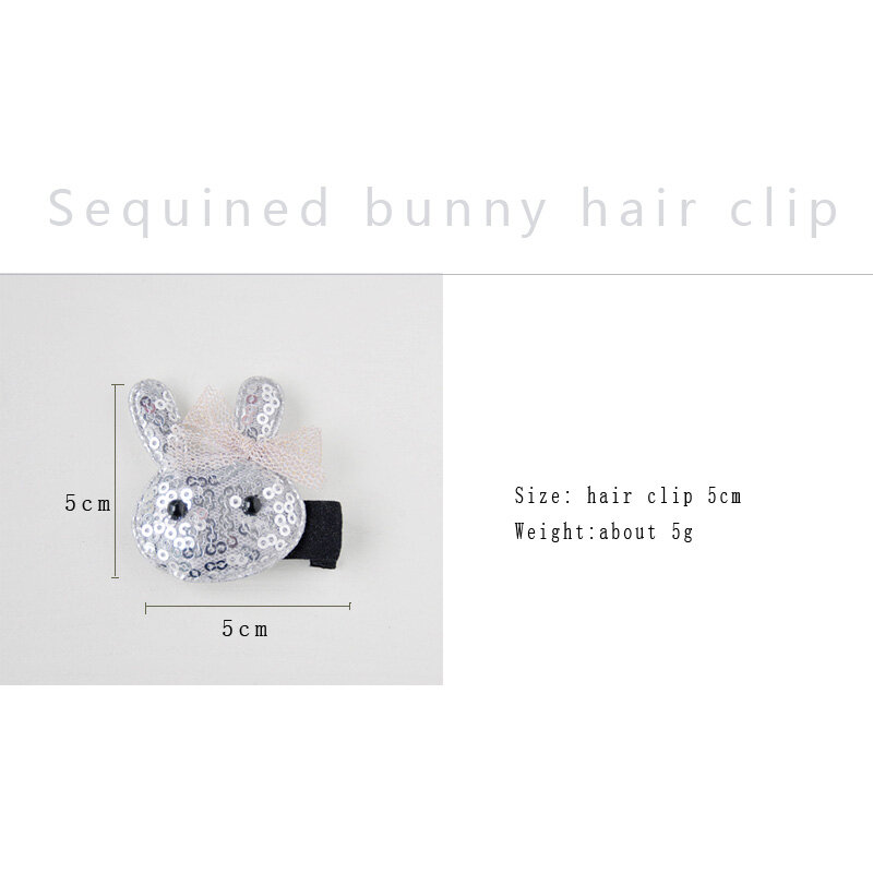 Cute Baby Girls Glitter Rabbit Animal Hair pins Hair Barrettes Cartoon Hair Clips Headwear Princess Style Accessories