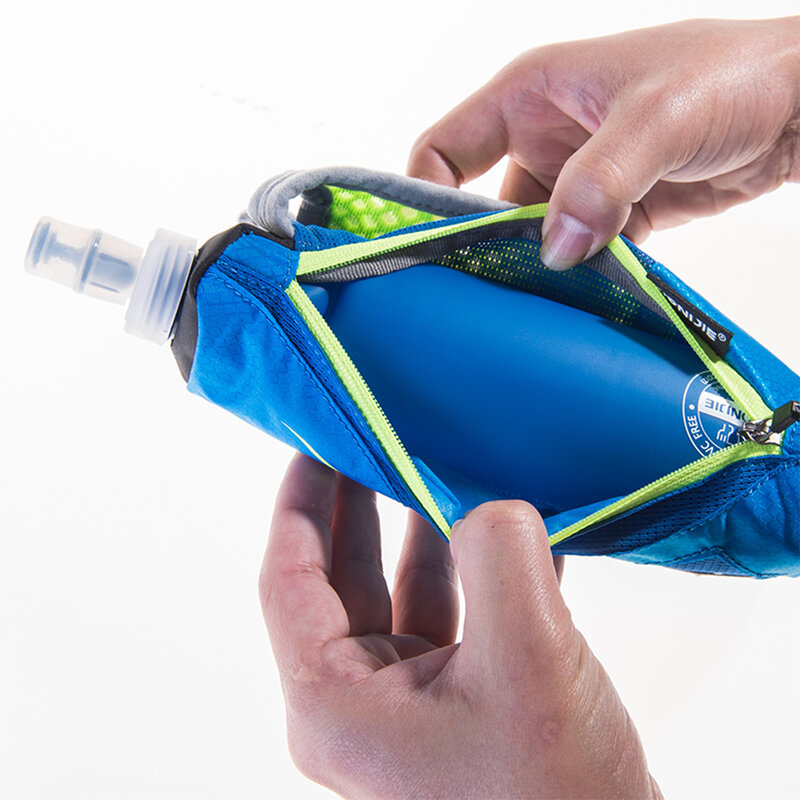 AONIJIE E908 Running Hand-held Water Bottle Kettle Holder Wrist Storage Bag Hydration Pack Hydra Fuel Soft Flask Marathon Race