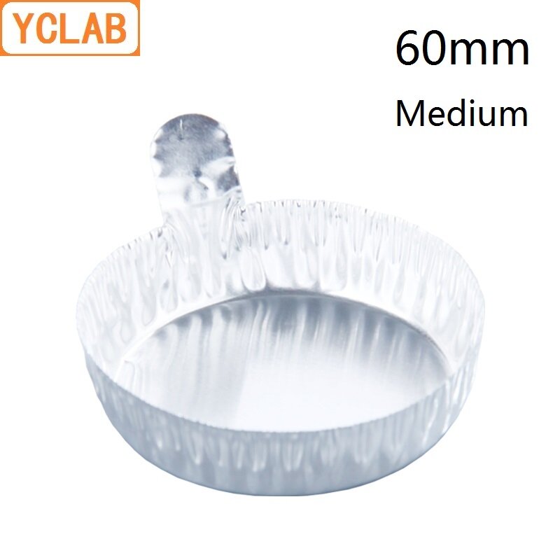 YCLAB-طبق رقائق الألومنيوم المتوسطة مع مقبض ، معدات الكيمياء المختبرية ، وزنها صينية القرص ، 60 مللي متر