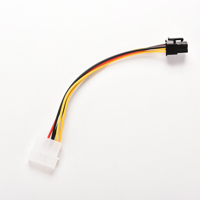 4 Pin Molex IDE 6 PCI-E กราฟิกการ์ดสายไฟอะแดปเตอร์ PC การ์ดเชื่อมต่อการ์ด Cable Converter สายไฟ17ซม.