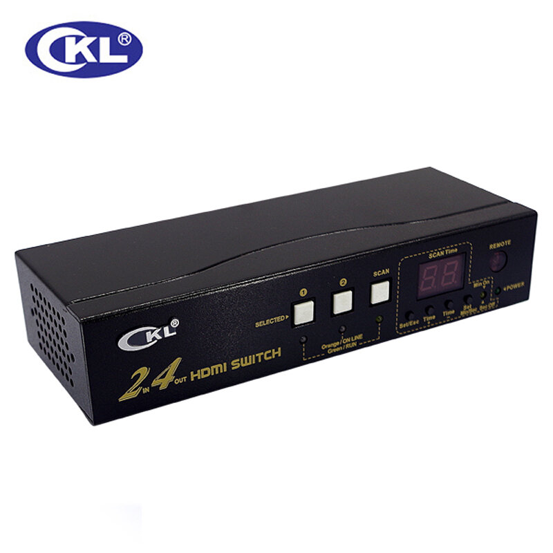 CKL-224H высокое качество 2 в 4 выхода HDMI переключатель разветвитель поддержка 1,4 в 3D 1080P для PS3 PS4 для Xbox 360 ПК DV DVD HDTV