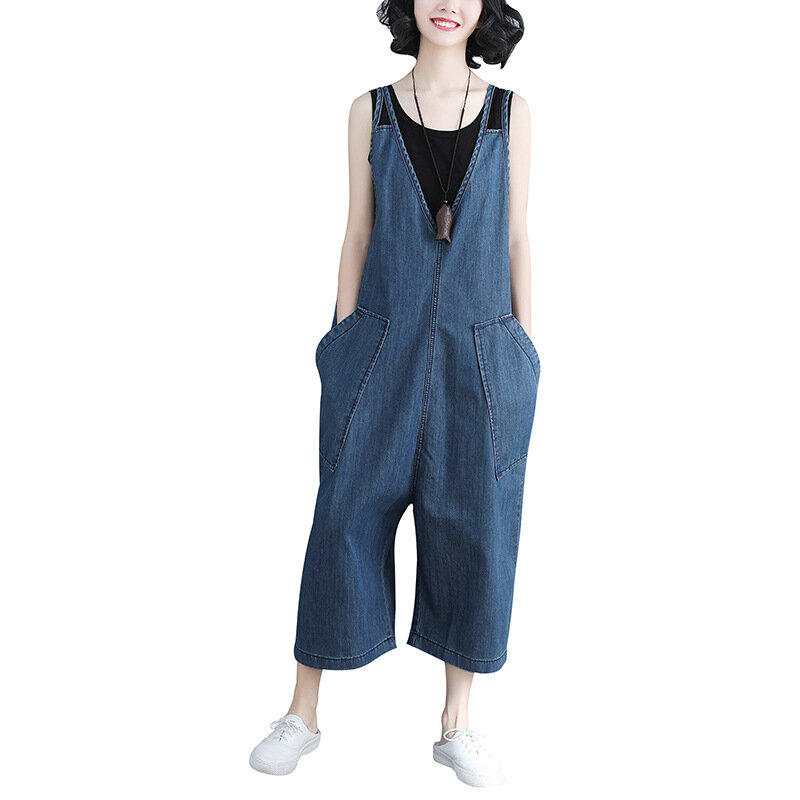 Salopette en jean denim pour femmes, combinaison de style chinois, 2018, DD1634 S, 2018