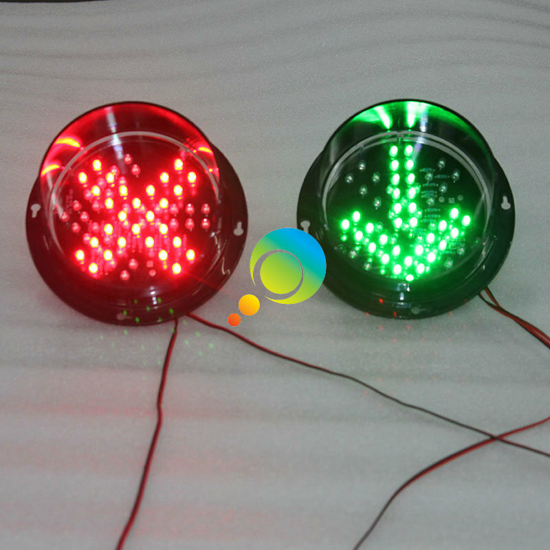 Luces de tráfico LED de flecha roja y verde, 12V CC o 24V CC, 125mm, novedad