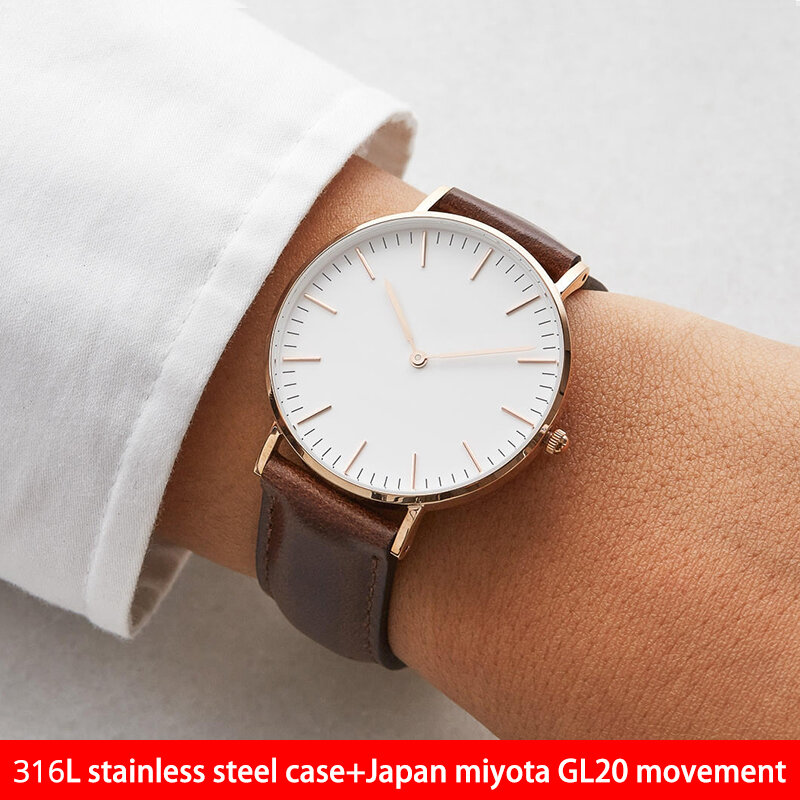 Reloj de cuarzo de moda de lujo de marca superior para mujer reloj femenino de acero inoxidable de 36mm relojes de regalo para mujer