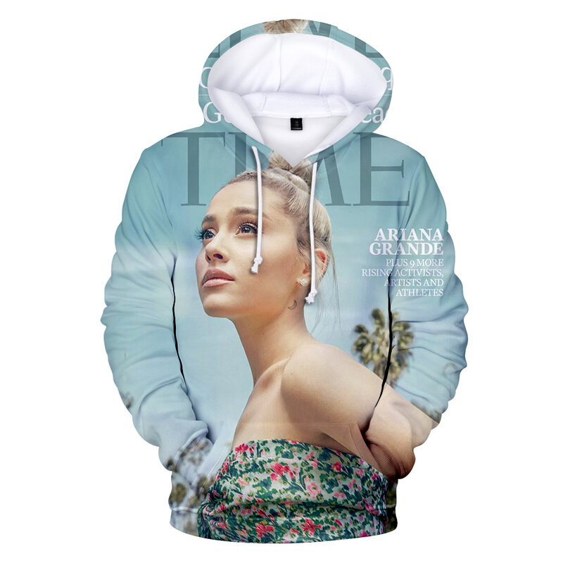 Hot singer Ariana Grande 3D Hoodies Sweatshirt Male/Female Spring Fall Winter Personality Hoodies Ariana Grande Print Hoodies