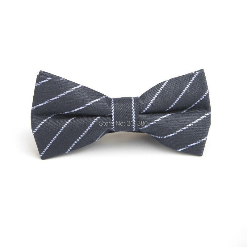 Nœud papillon en coton pour hommes, cravate à rayures, cravate, cadeau de fête de mariage, nouvelle collection 2018