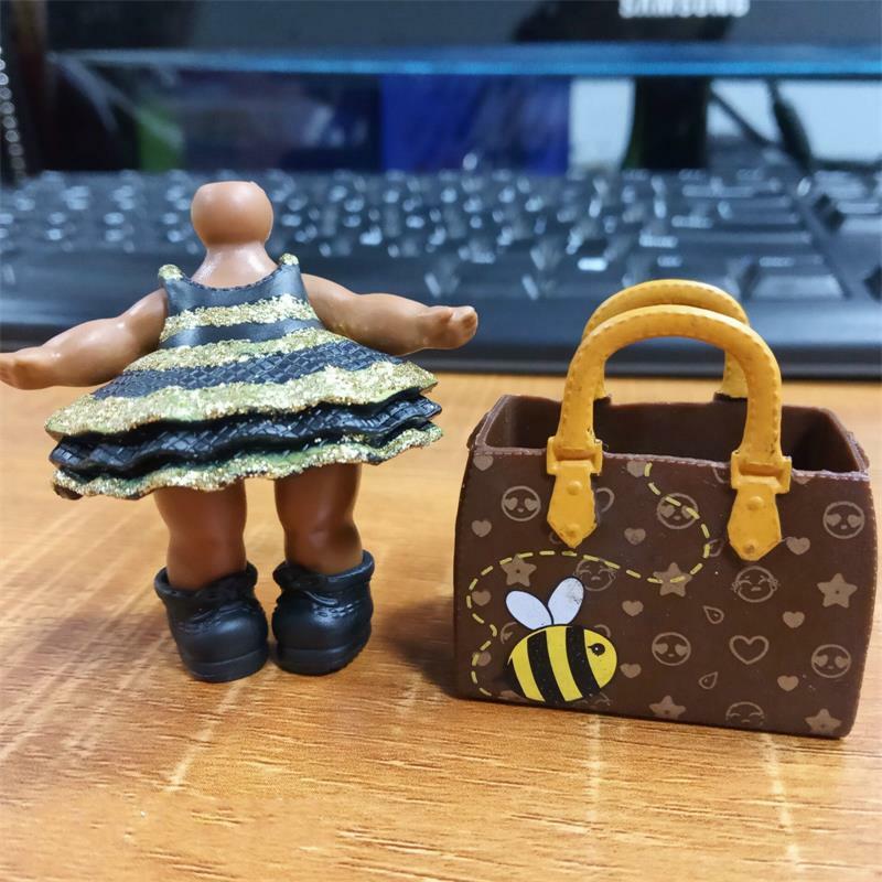 Bixe original limitado lol vestido sapato saco boneca para glitter rainha abelha lol acessórios à venda original lol brinquedos coleção