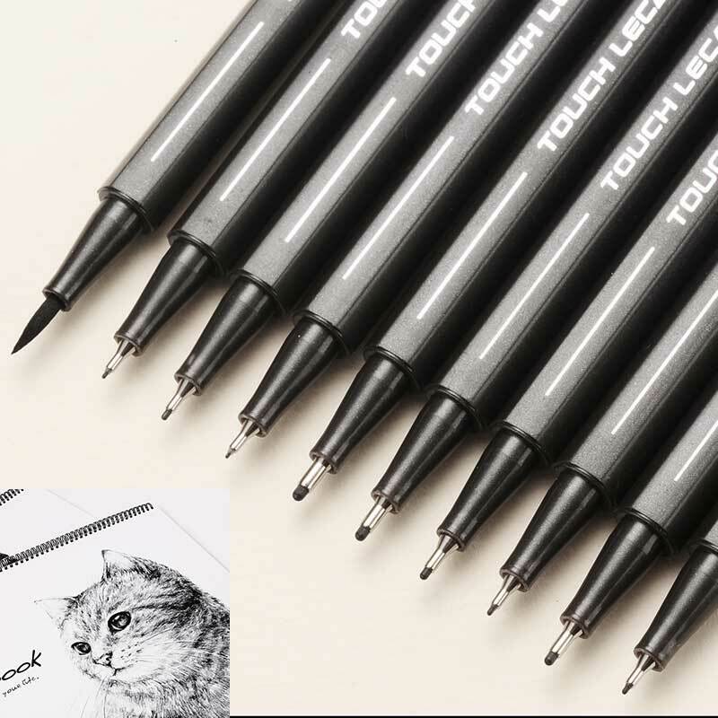 Czarny tusz długopis Pigma micron wodoodporna konstrukcja marker do malowania szkic końcówka igłowa ręcznie dawing liner fineliner cartoon długopis signature
