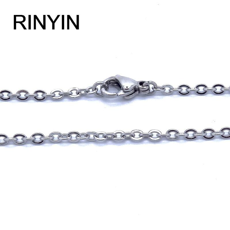 Mannen Vrouwen Jewerly 1mm 16 "18" 20 "22" 24 "Inches Links Chain Mode Ketting Rvs Ketting Classic Pop Rolo Kettingen