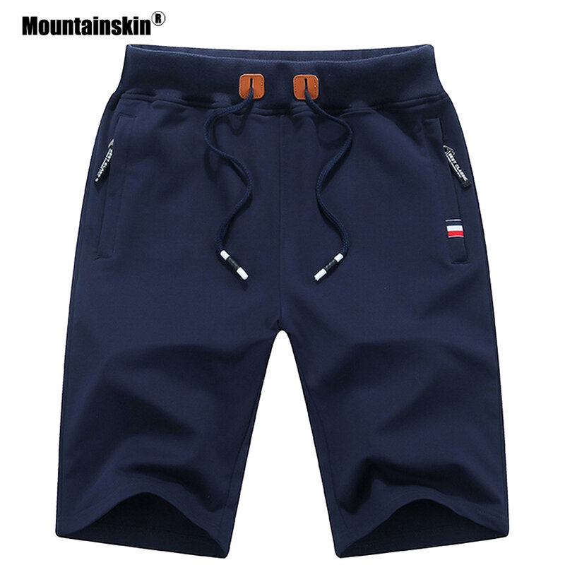 Mountainskin 2020 pantalones cortos sólidos para hombre 6XL pantalones cortos de playa de verano para hombre Pantalones cortos de algodón casuales para hombre ropa de marca para hombre SA210