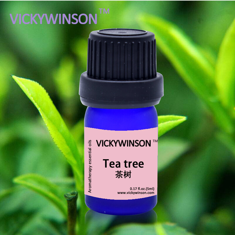 VICKYWINSON Tea Tree Essential Oil Diffuser Humidifier ธรรมชาติ Orgnic กลิ่นหอมน้ำมันหอมระเหย5Ml Deodorization