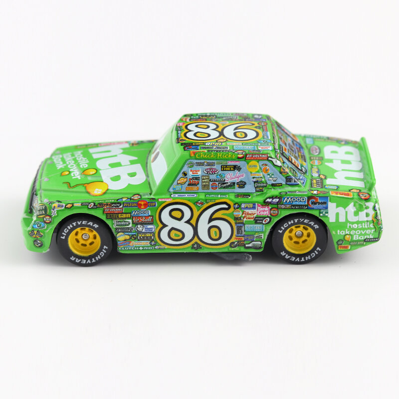 Samochody 3 samochody Disney Pixar nr 86 Chick Hicks Metal odlewana zabawka samochód 1:55 zygzak McQueen prezent dla dzieci darmowa wysyłka
