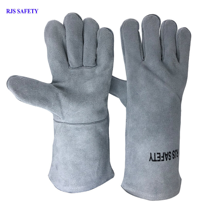 RJS ochronne rękawice robocze skóra bydlęca mężczyźni pracy rękawice spawalnicze ochronne sportowe MOTO rękawice odporne na zużycie NG8006