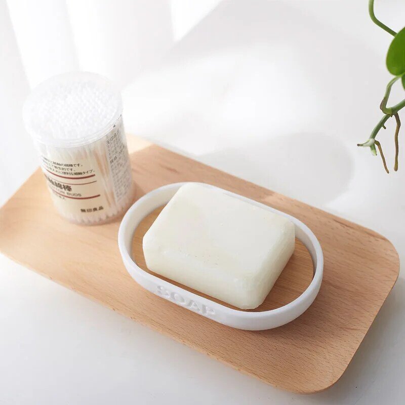 Porte savon bambou distributeur savon porte-brosse à dents porte-savon accessoires salle de bain