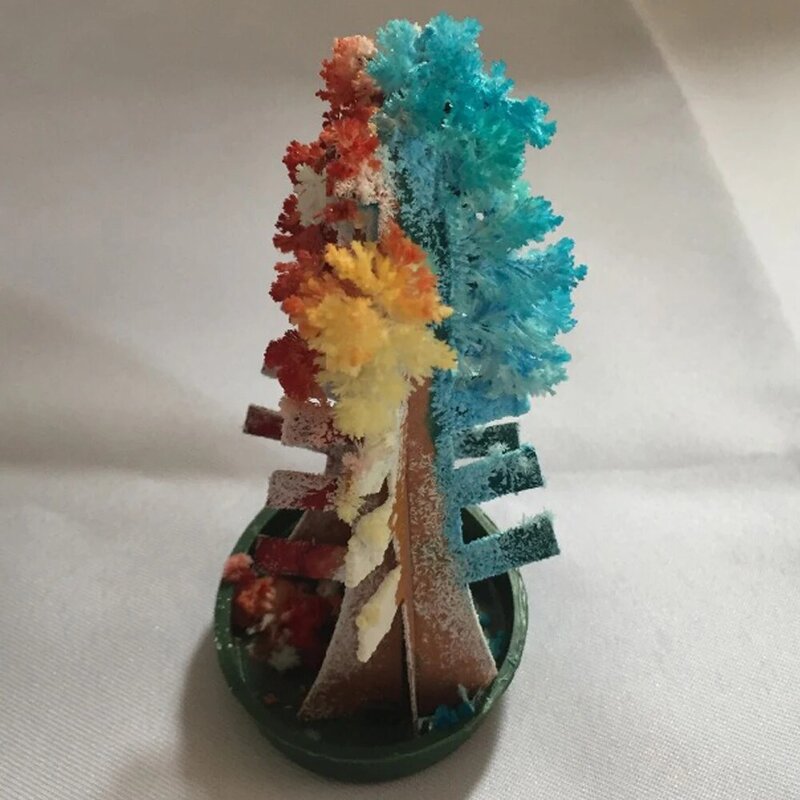 Árvore de papel mágica 10cm com 10 peças, faça você mesmo, multicolorido, crescer em papel, árvores de natal do japão, brinquedos engraçados para crianças, presente científico, 2019