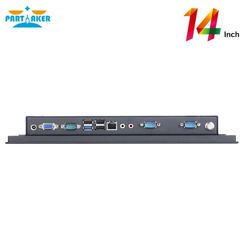14 inch Industrial Panel PC 10 Points fanless capacitive touch industrial All In One PC with Intel Quad Core J1900 Windows Linux