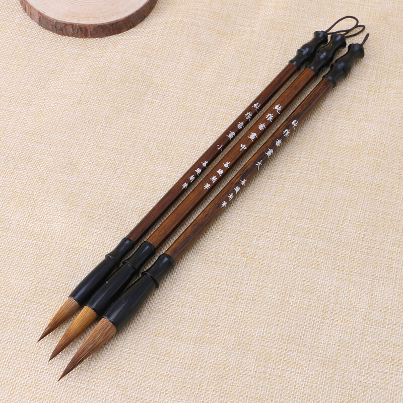 superior 1 Pc High Quality Chinese Calligraphy Brushes Pen Wolf Hair Writing Brush Wooden Handle