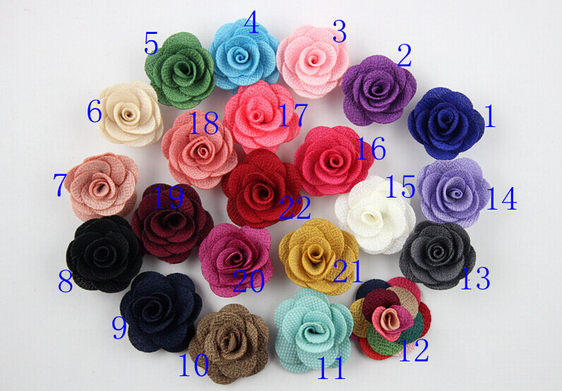 300 шт./лот, 1,5 "цветы розы из ткани