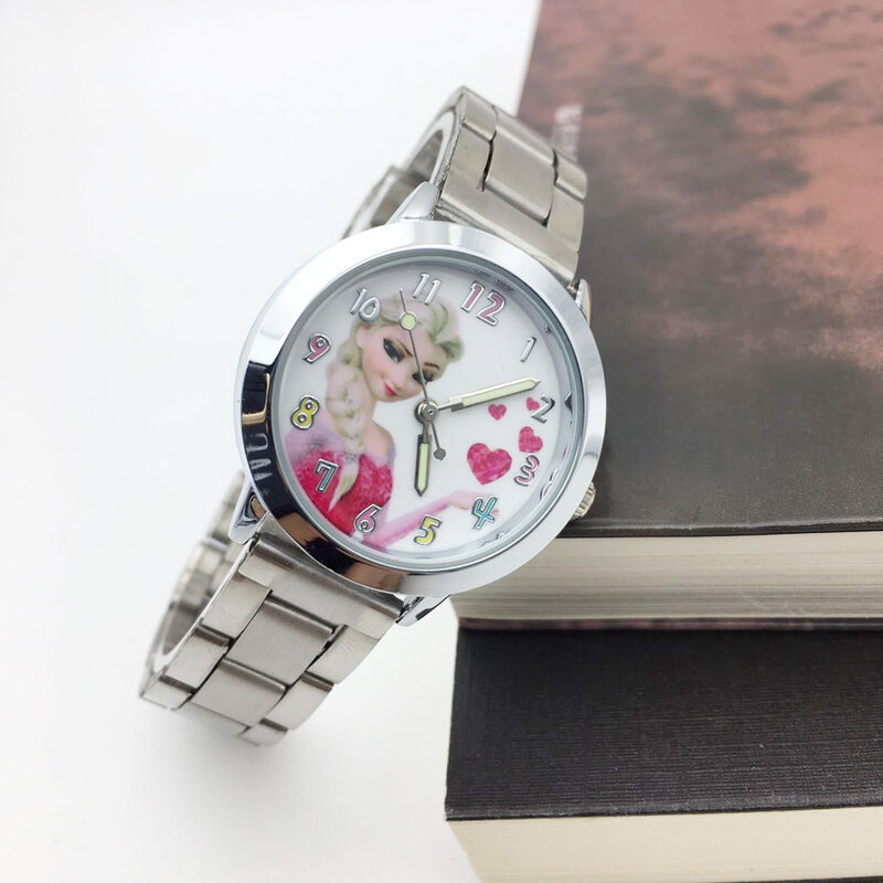 Moda dos desenhos animados relógios femininos 2019 novo pequeno quartzo aço inoxidável prata banda meninas senhoras relógios de pulso relógio montres femme