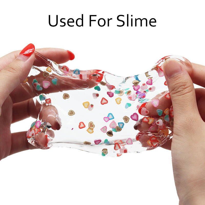 100Pcsผลไม้การ์ตูนชิ้นสำหรับSlimeชุดอุปกรณ์Fluffy Slimesผลไม้Polymer Clearอุปกรณ์เสริมเมือกPuttyของเล่นสำหรับเด็ก