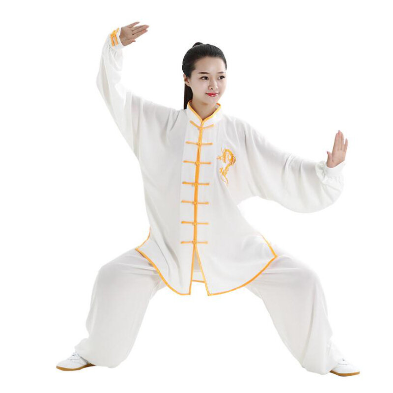 Костюмы для кунг-фу с длинным рукавом, одежда для тайцзи, традиционная китайская народная одежда для уличных прогулок, утренние спортивные костюмы, форма для боевых искусств